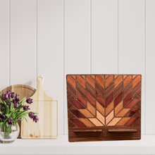 Load image into Gallery viewer, Traditional Quilt IPad Stand, Charging Station, Cookbook Stand
