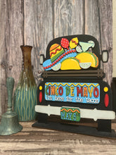 Load image into Gallery viewer, Cinco De Mayo Add on Insert ONLY, 12&quot;Interchangeable Truck Sign Add on, Add On Decor, Vintage Truck
