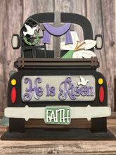 Load image into Gallery viewer, Religious Easter He is Risen Add on Insert ONLY, 12&quot; Interchangeable Truck Sign Add on, Add On Decor, Vintage Truck
