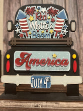 Load image into Gallery viewer, Red White &amp; Boom 4th of July Add on Insert ONLY, 12&quot;Interchangeable Truck Sign Add on, Add On Decor, Vintage Truck
