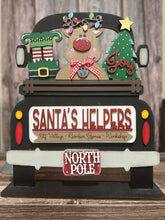 Load image into Gallery viewer, Santa&#39;s Helper Christmas Add on Insert ONLY, 12&quot;Interchangeable Truck Sign Add on, Add On Decor, Vintage Truck
