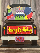 Load image into Gallery viewer, Birthday Add on Insert ONLY, 12&quot; Interchangeable Truck Sign Add on, Add On Decor, Vintage Truck
