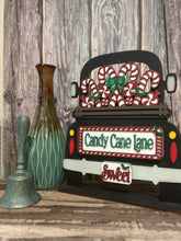 Load image into Gallery viewer, Candy Cane Lane Add on Insert ONLY, 12&quot;Interchangeable Truck Sign Add on, Add On Decor, Vintage Truck
