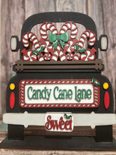 Load image into Gallery viewer, Candy Cane Lane Add on Insert ONLY, 12&quot;Interchangeable Truck Sign Add on, Add On Decor, Vintage Truck
