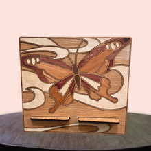 Load image into Gallery viewer, Butterfly IPad Stand, Charging Station, Cookbook Stand

