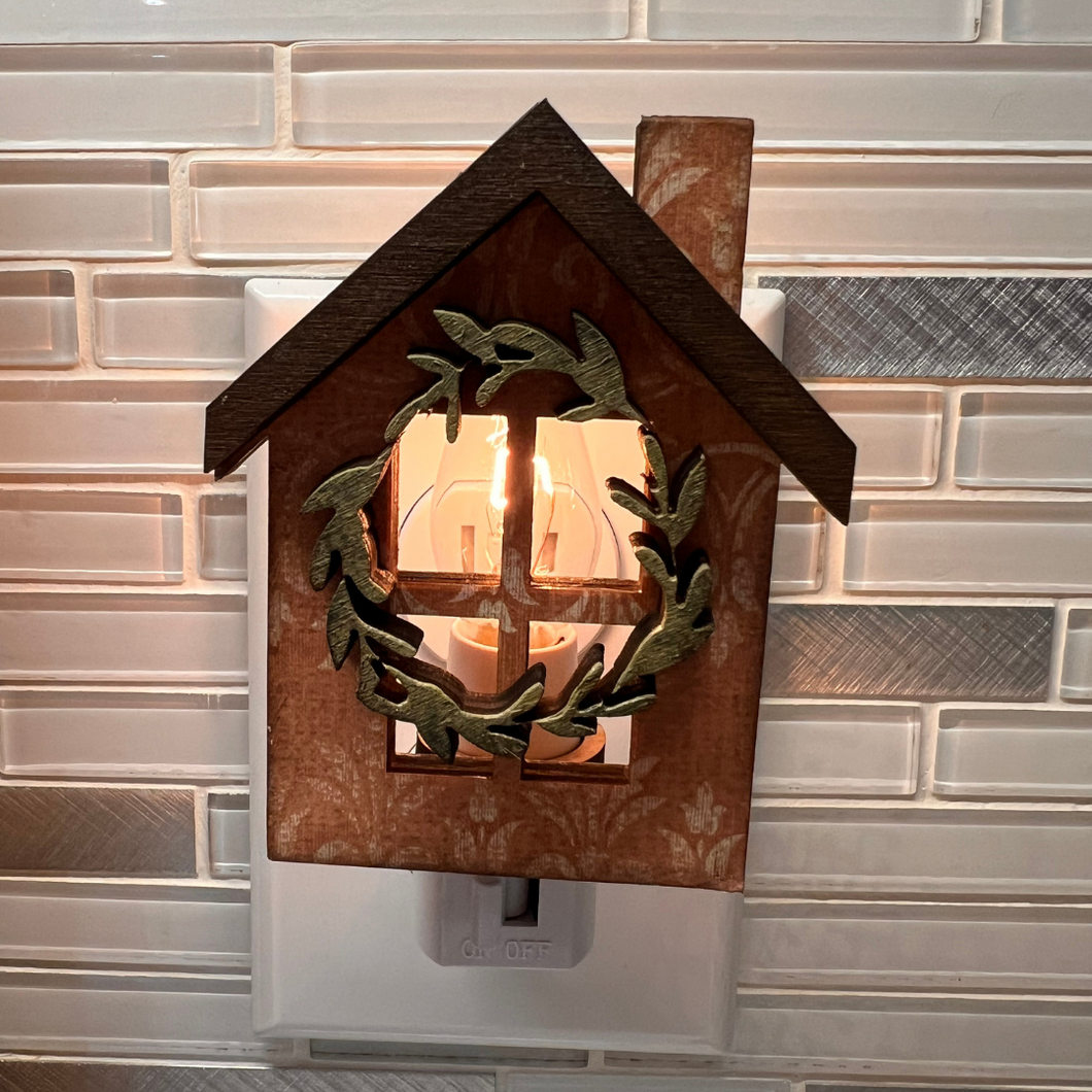 House with Wreath Night Light