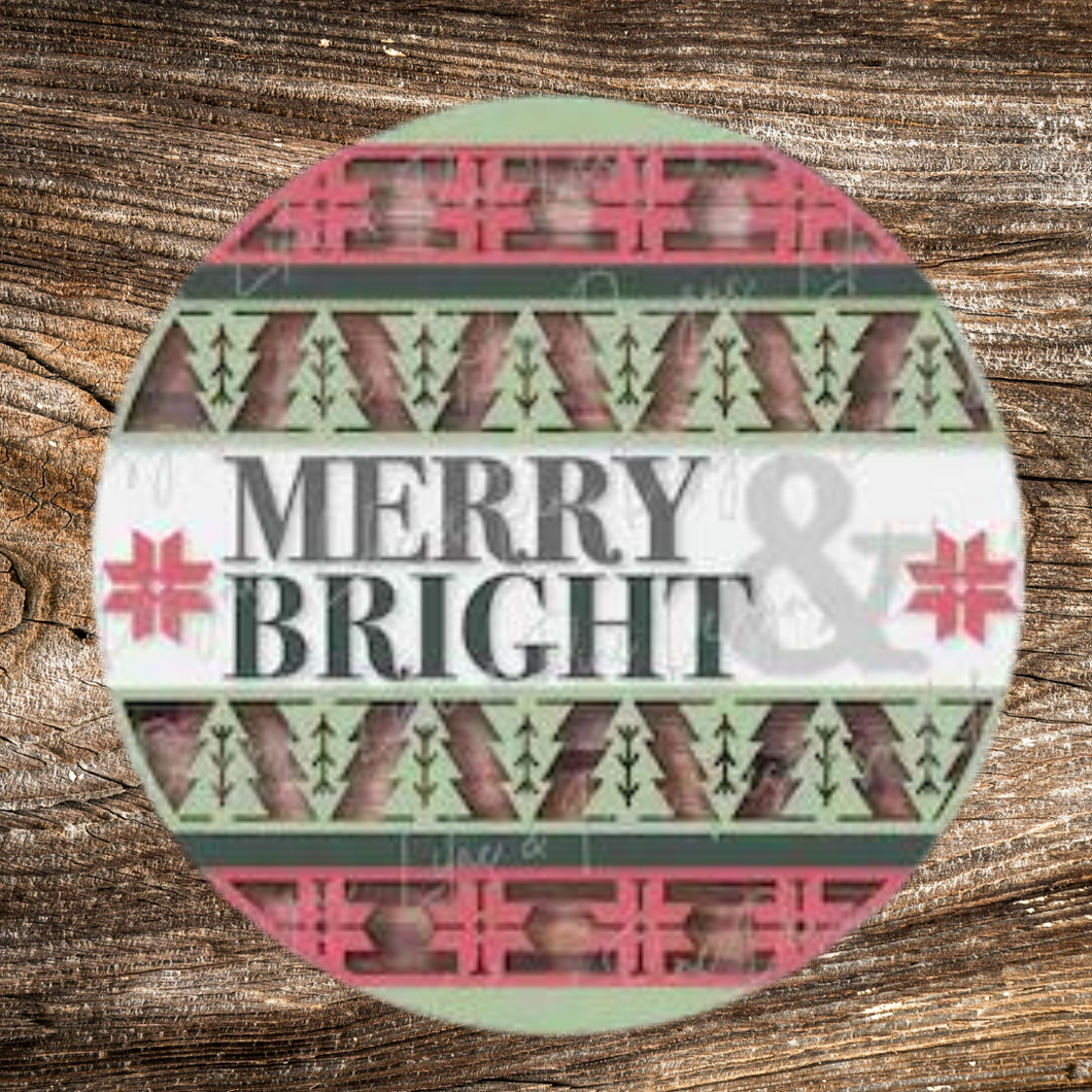 Merry & Bright Sign, Christmas Sign, Welcome