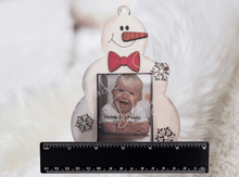 Load image into Gallery viewer, Snowman Photo Frame Ornament
