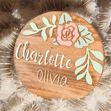 Load image into Gallery viewer, Rose Personalized Nursery Sign
