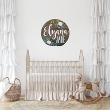 Load image into Gallery viewer, Floral Flourish Personalized Nursery Sign
