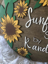 Load image into Gallery viewer, Sunflower Floral Personalized Nursery Sign
