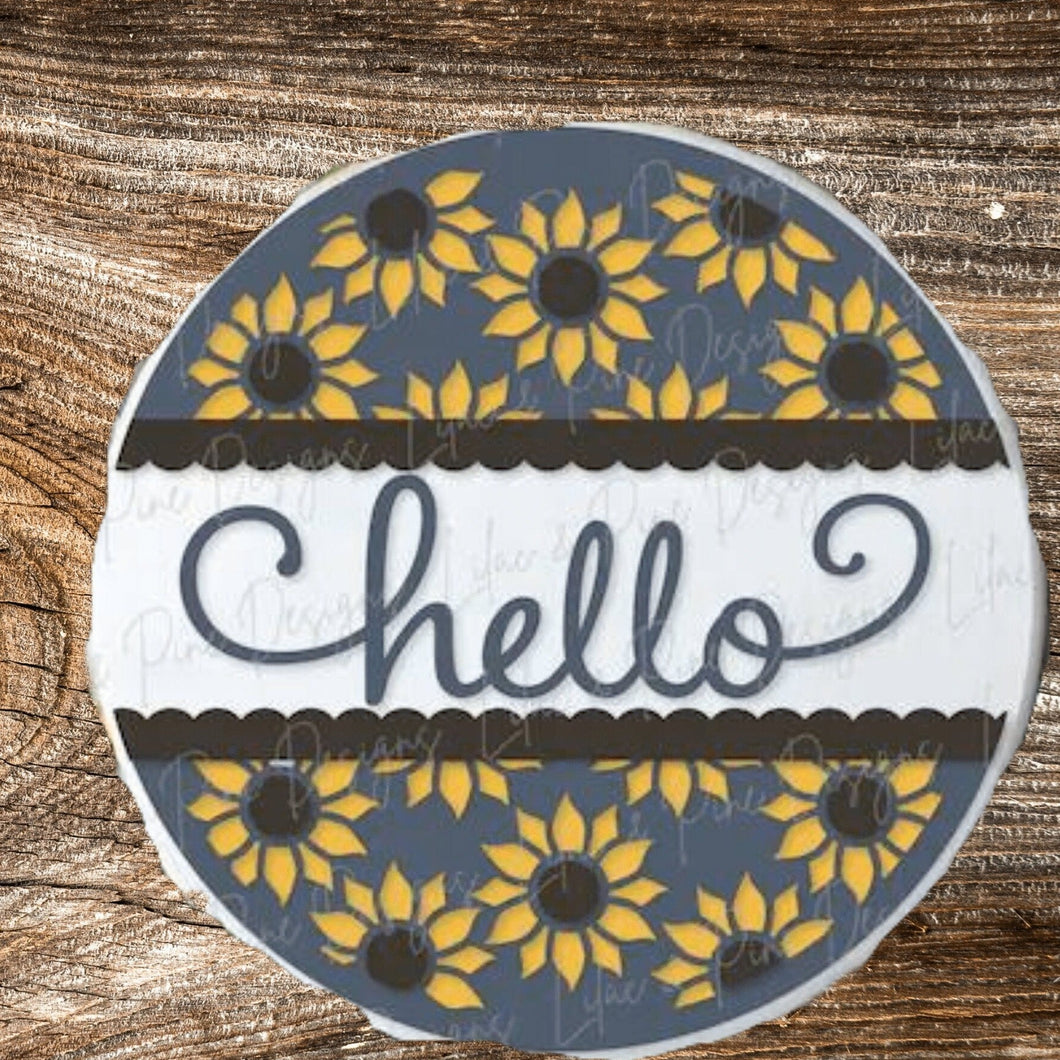 DIY Hello Sunflower Sign, Sunflowers, Welcome , Unfinished Sign, DIY