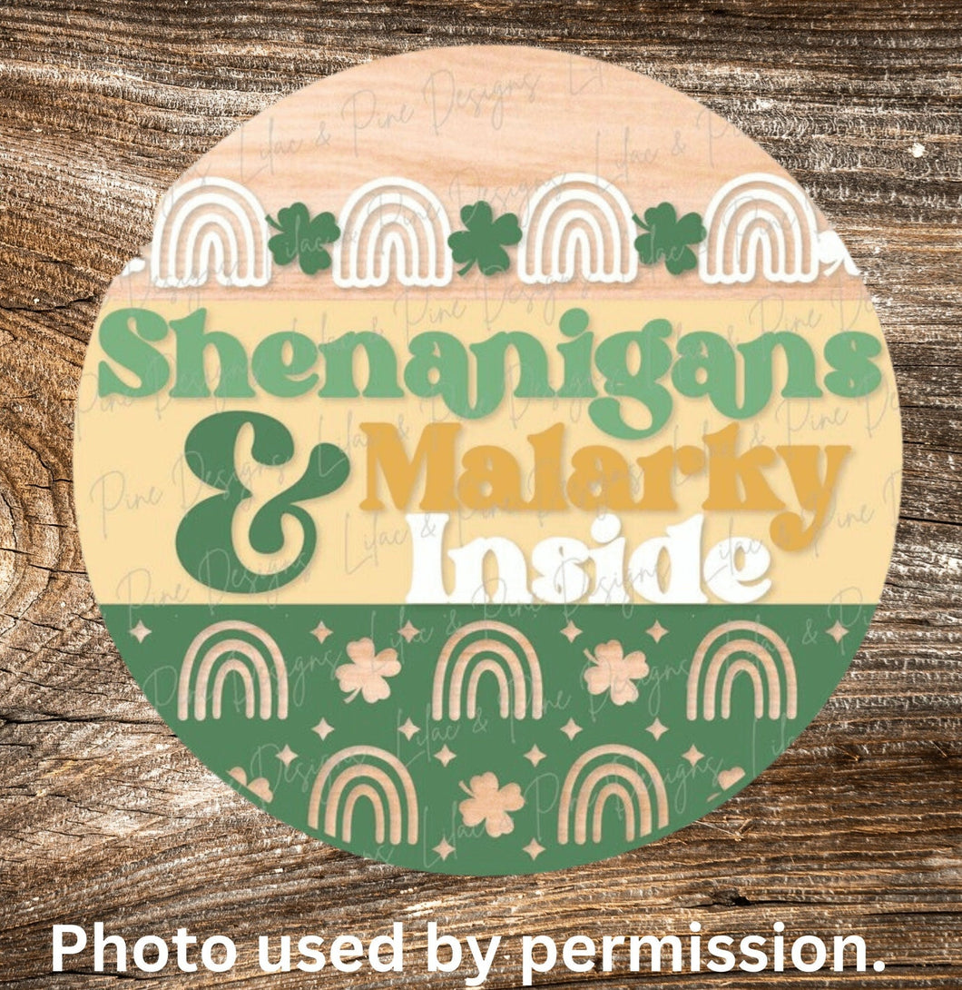 DIY Shenanigans & Malarkey, St. Patrick's Sign, Welcome , Unfinished Sign, DIY