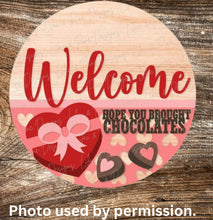 Load image into Gallery viewer, DIY Welcome Chocolate Sign, Valentine&#39;s Day, Welcome , Unfinished Sign, DIY
