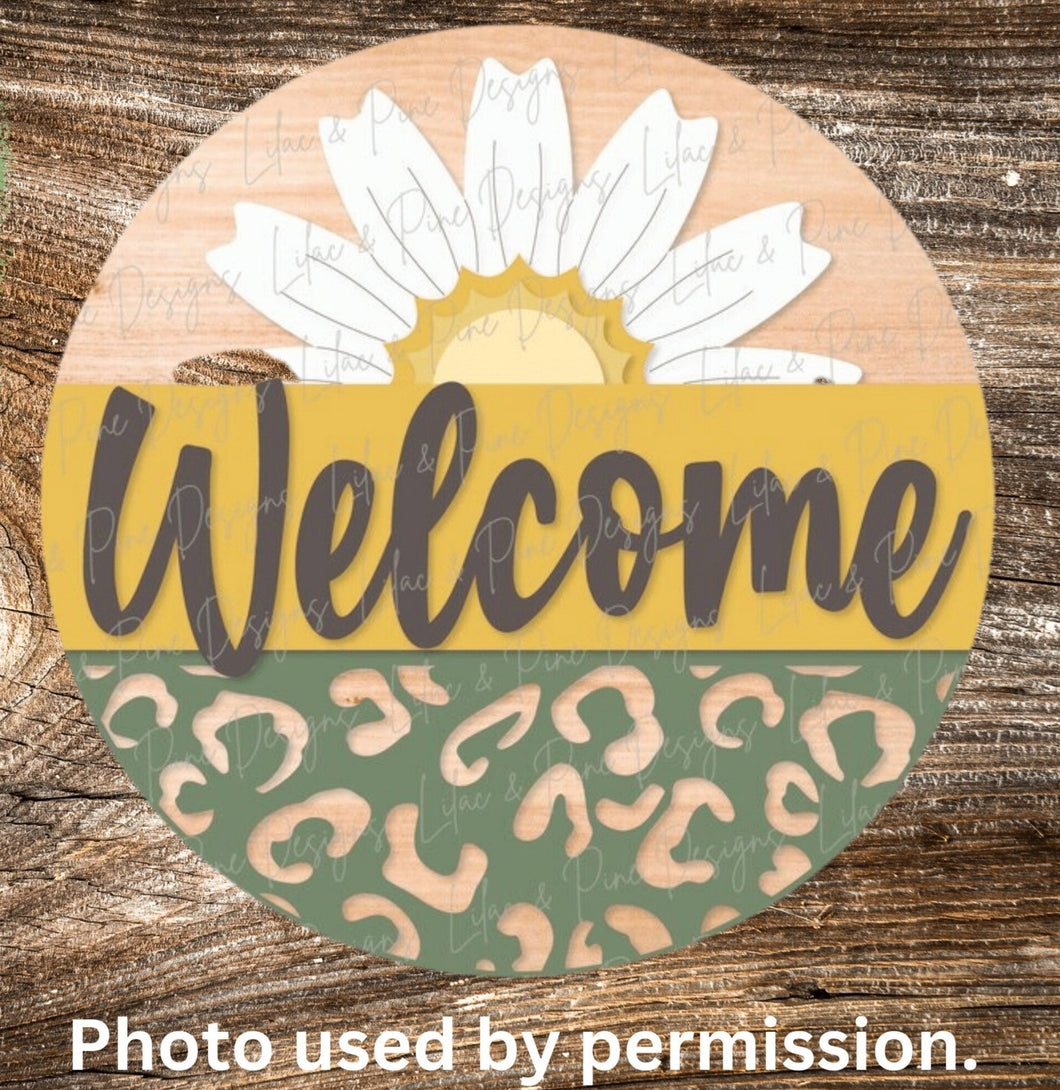 Sunflower Welcome Sign, Welcome