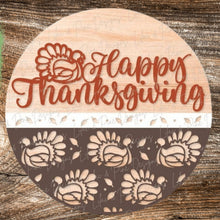 Load image into Gallery viewer, DIY Happy Thanksgiving Sign, Turkey, Unfinished Sign, DIY
