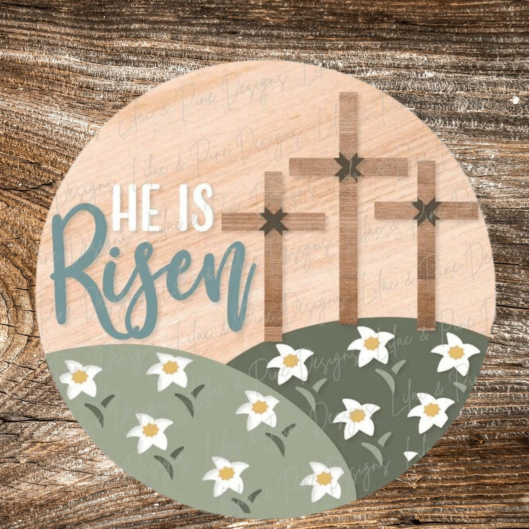 DIY He is Risen Sign, Easter Sign, Welcome , Unfinished Sign, DIY