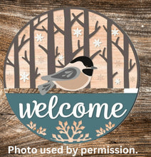 Load image into Gallery viewer, Winter Bird Welcome Sign, Welcome
