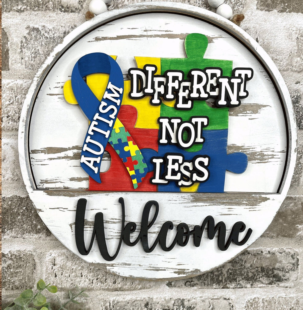 Autism Awareness Interchangeable Door Hanger Add On, Autism Awareness Insert, Autism